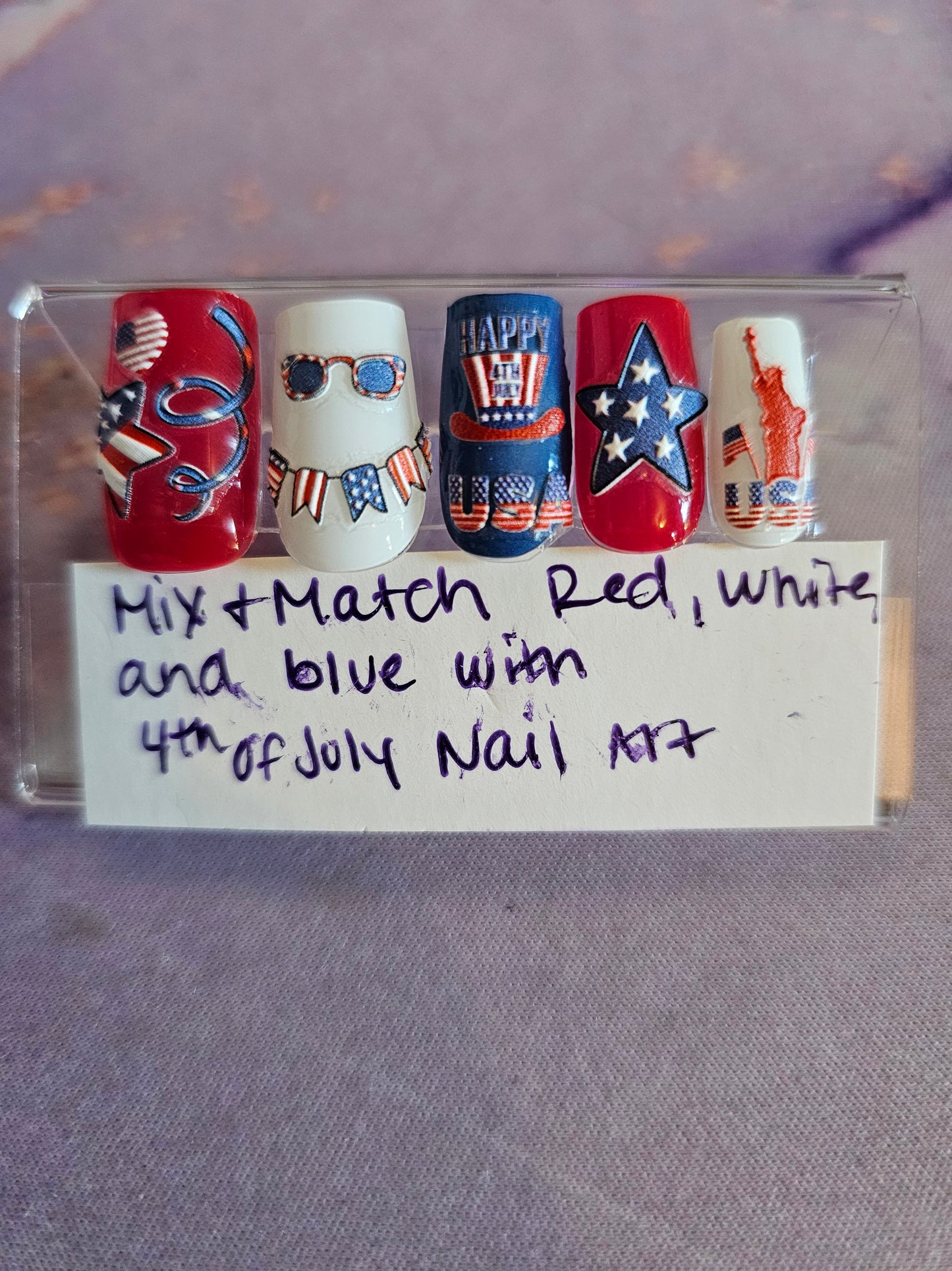 3D 4th of July 3 Pack Nail Art