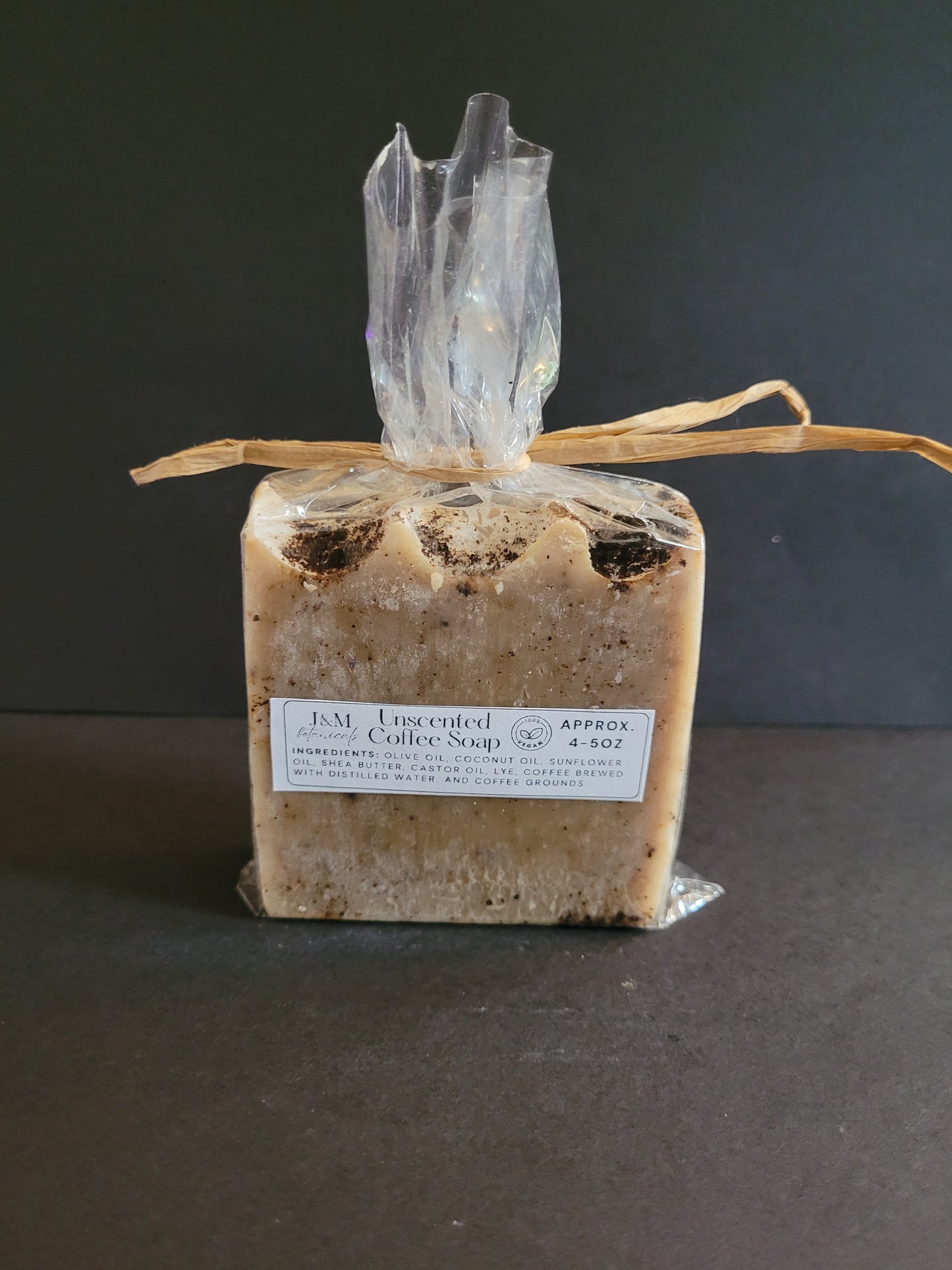 Vegan Natural Coffee Soap (Unscented) - J&M Botanicals